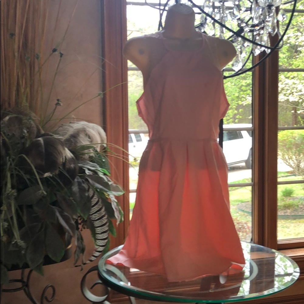 Pink sleeveless summer dress